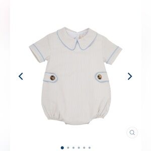 Baby Blue Striped Romper